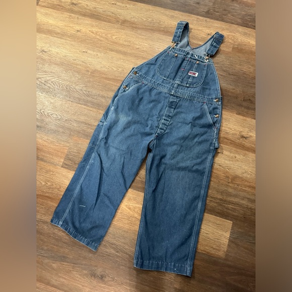 Big Mac Square Bak‎ Denim Carpenter Bib Overalls Men's Blue - Picture 1 of 9